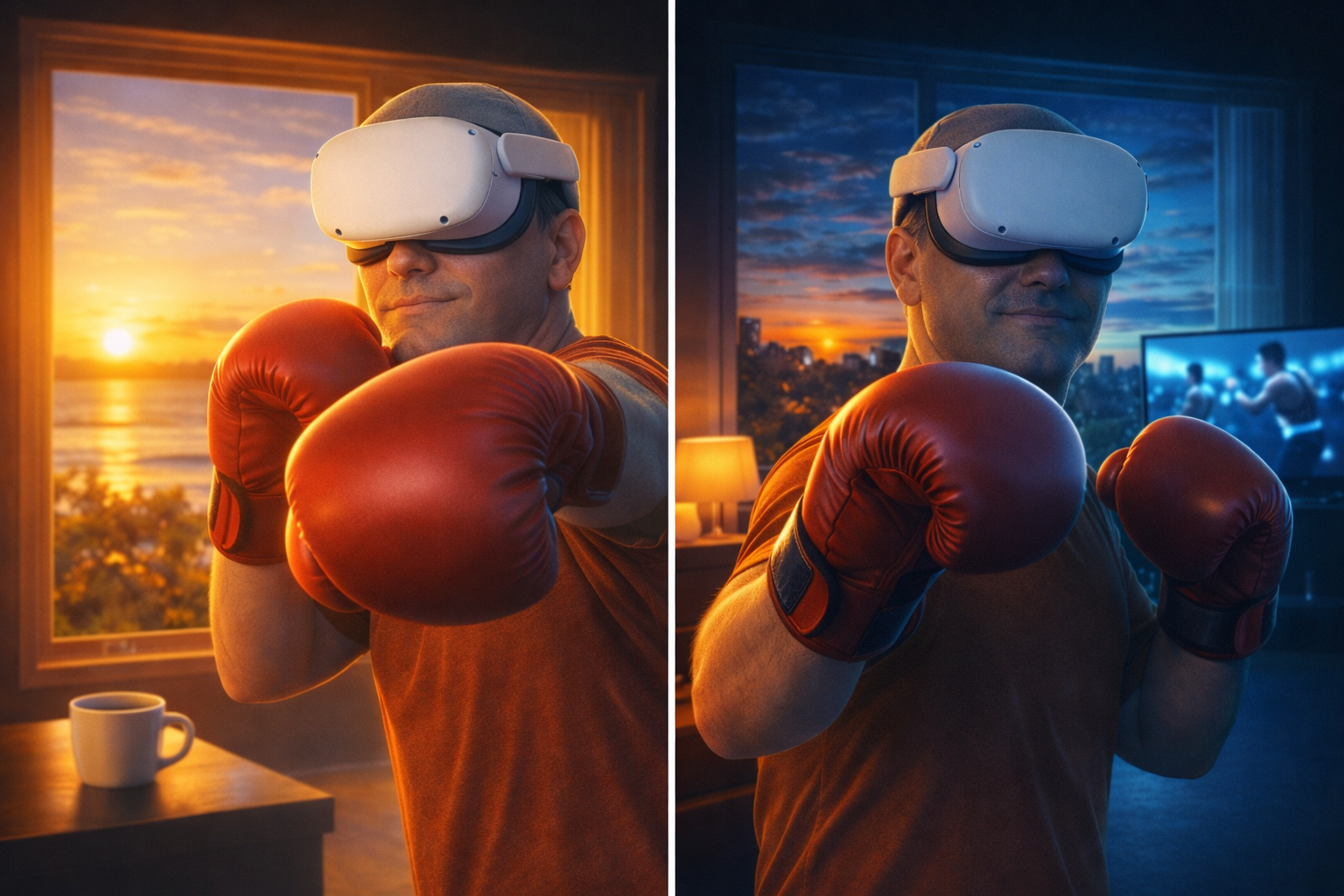 morning vs night VR workouts comparison