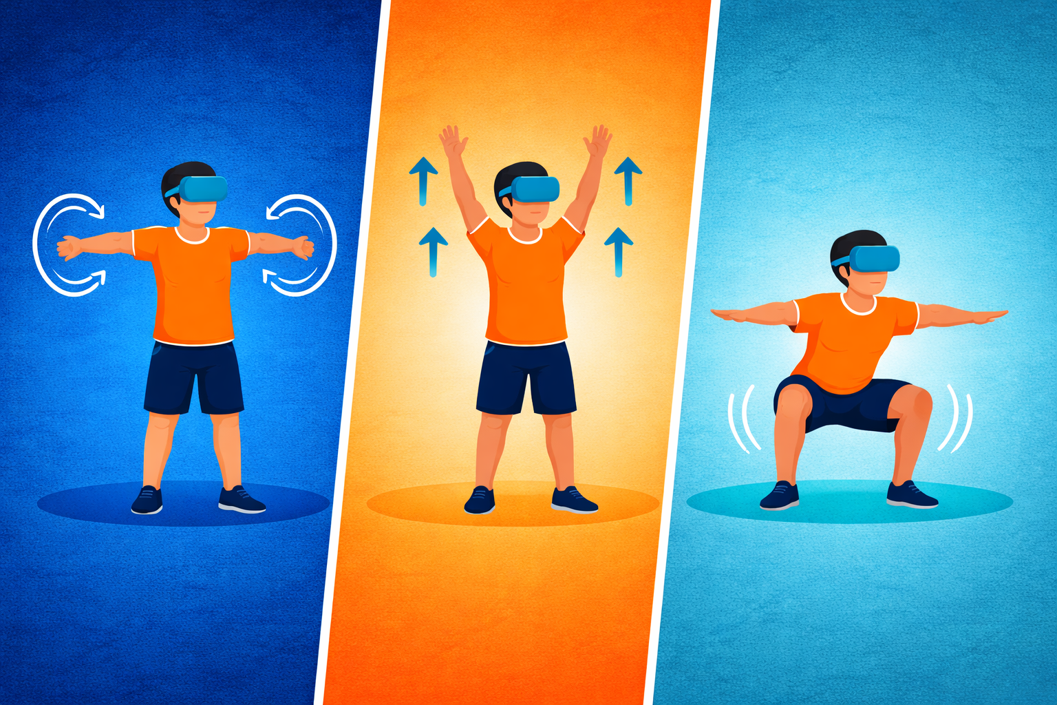 VR fitness warm up