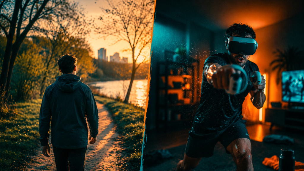 VR fitness vs walking